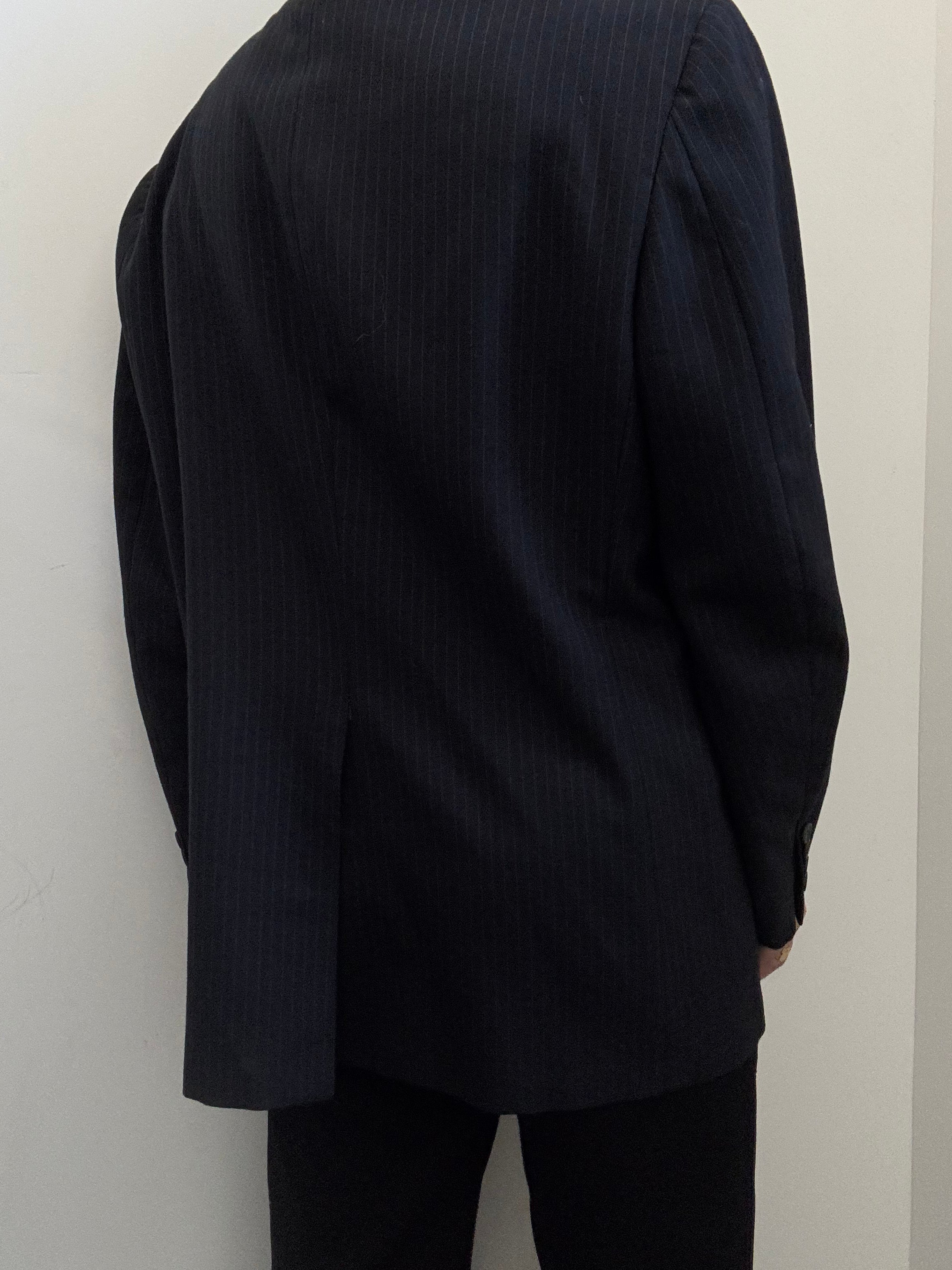 Vintage Navy Pinstriped Classic Blazer Size Medium
