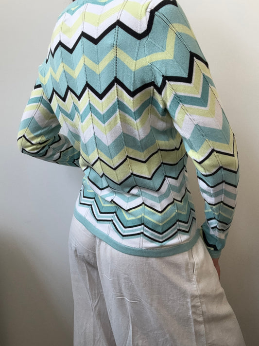 Vintage Chevron Sweater Size Small