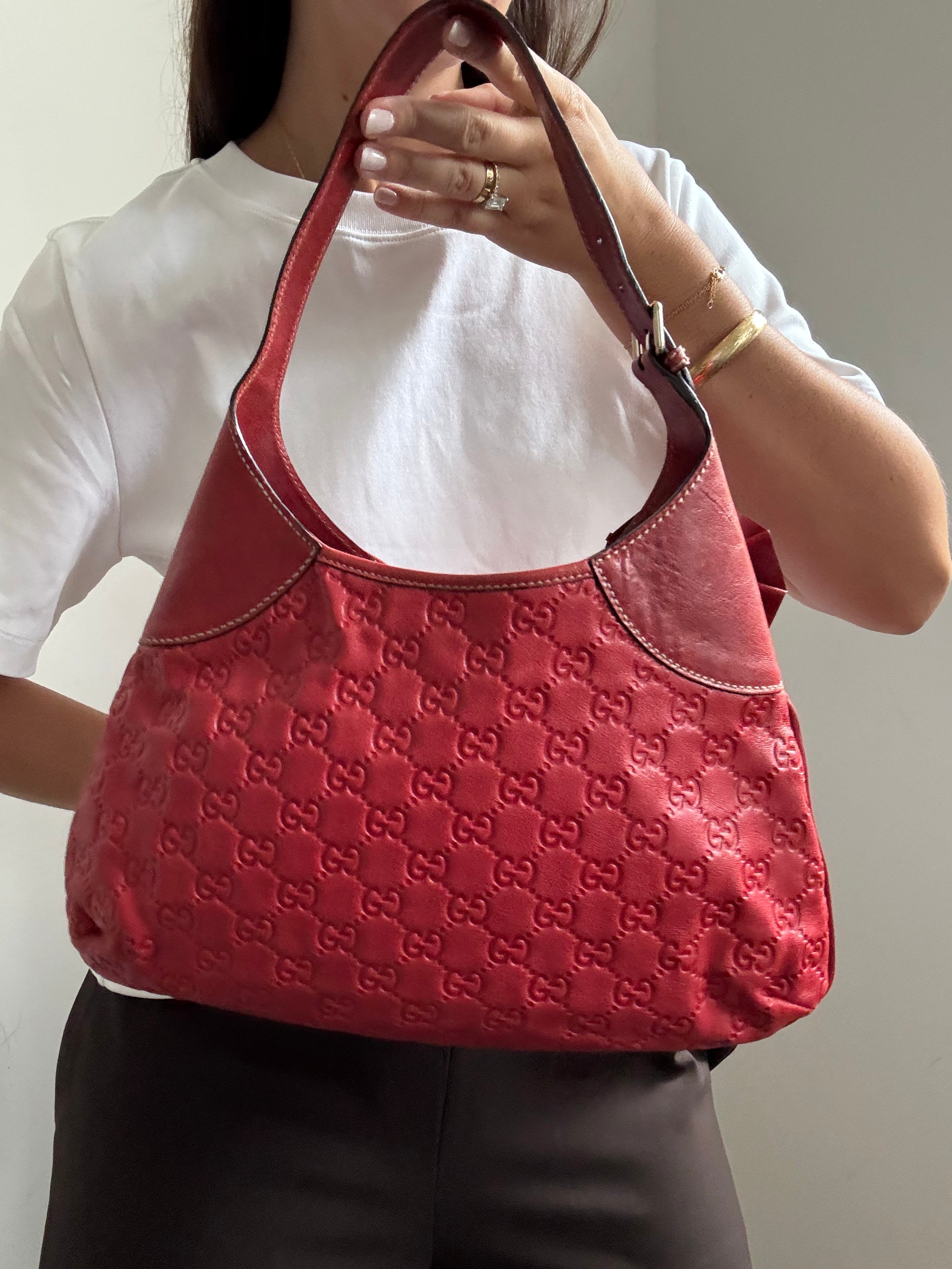 Vintage Gucci Red Leather Bag