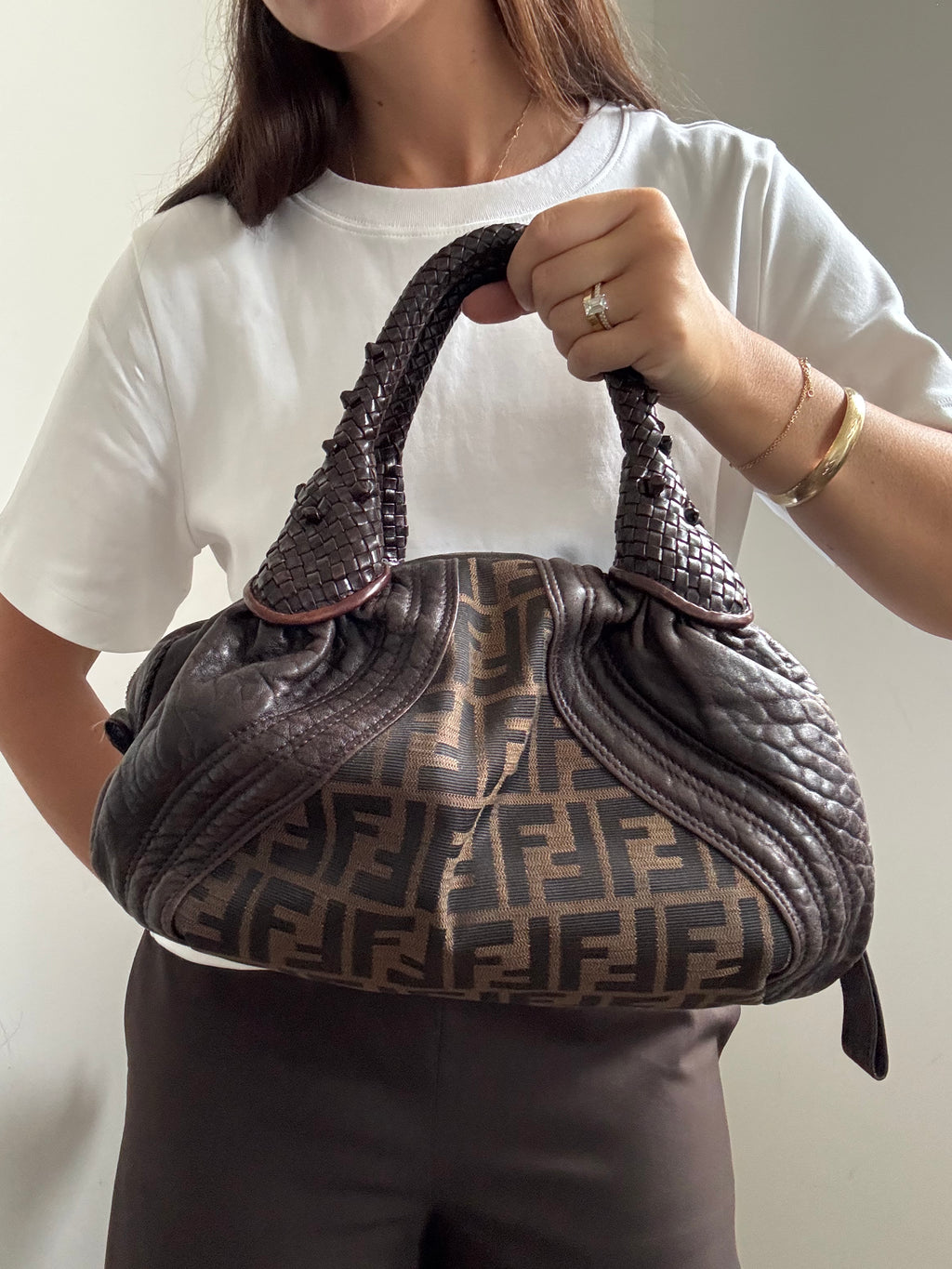 Vintage Fendi Spy Zucca Canvas Bag