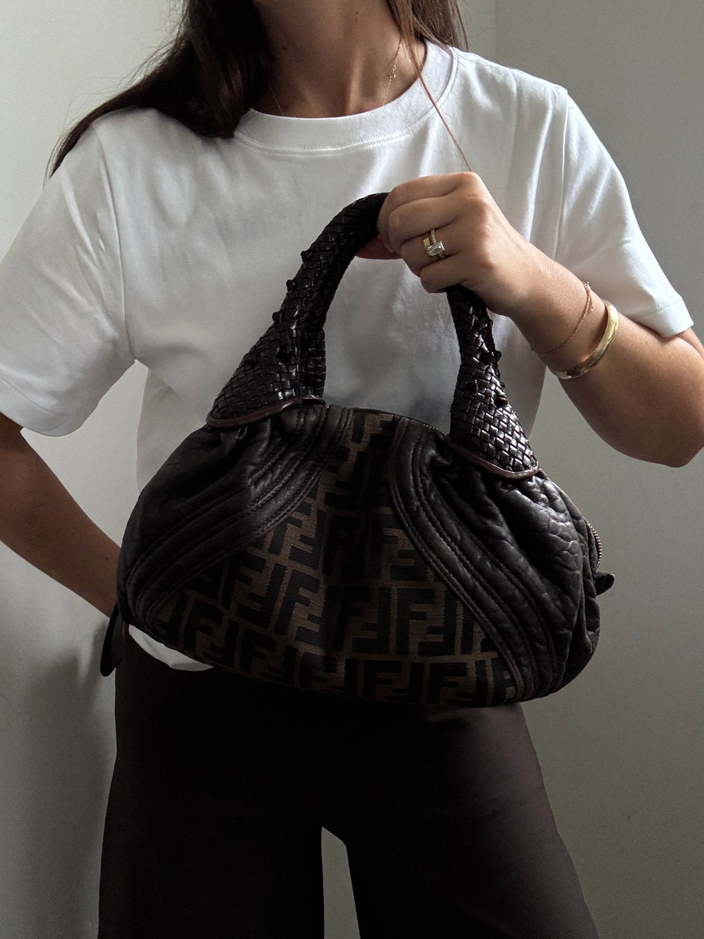 Vintage Fendi Spy Zucca Canvas Bag