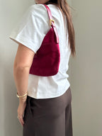 Vintage 1997 Fuchsia Fendi Suede Bag Medium