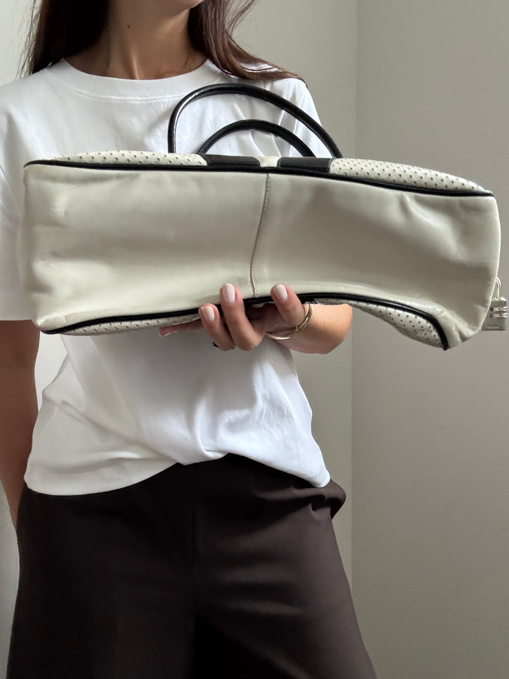 Vintage Prada 2000's Vitello Bowling Bag