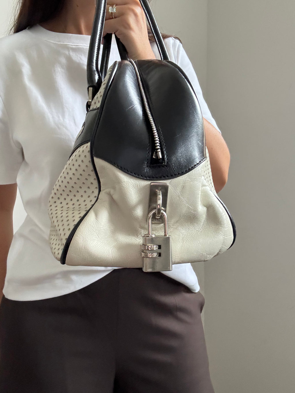 Vintage Prada 2000's Vitello Bowling Bag