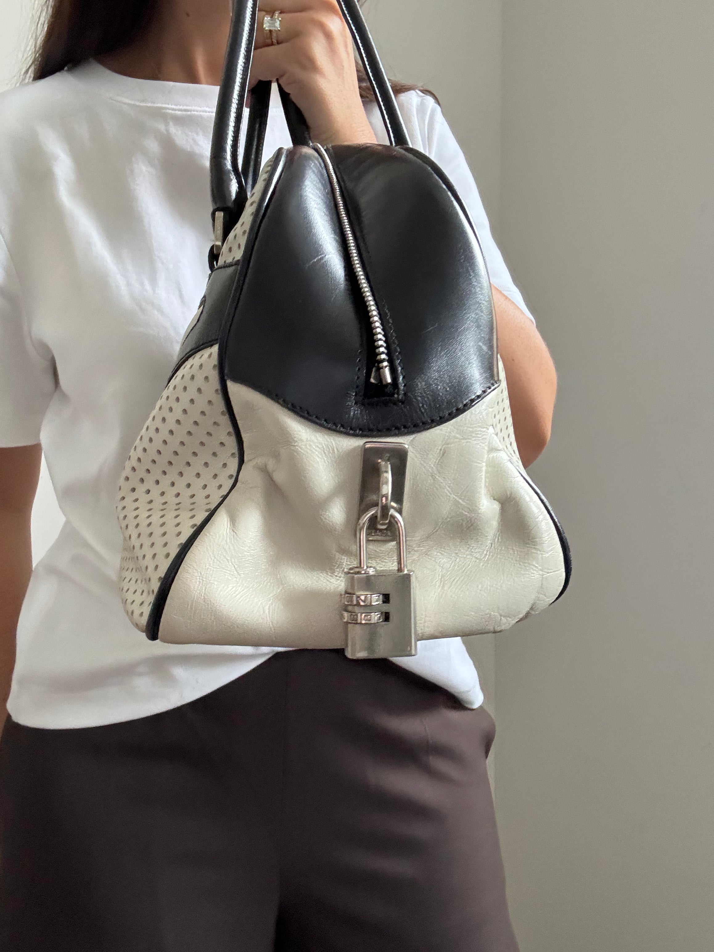 Vintage Prada 2000's Vitello Bowling Bag