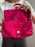Vintage Fuchsia Fendi Suede Bag