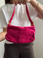 Vintage Fuchsia Fendi Suede Bag