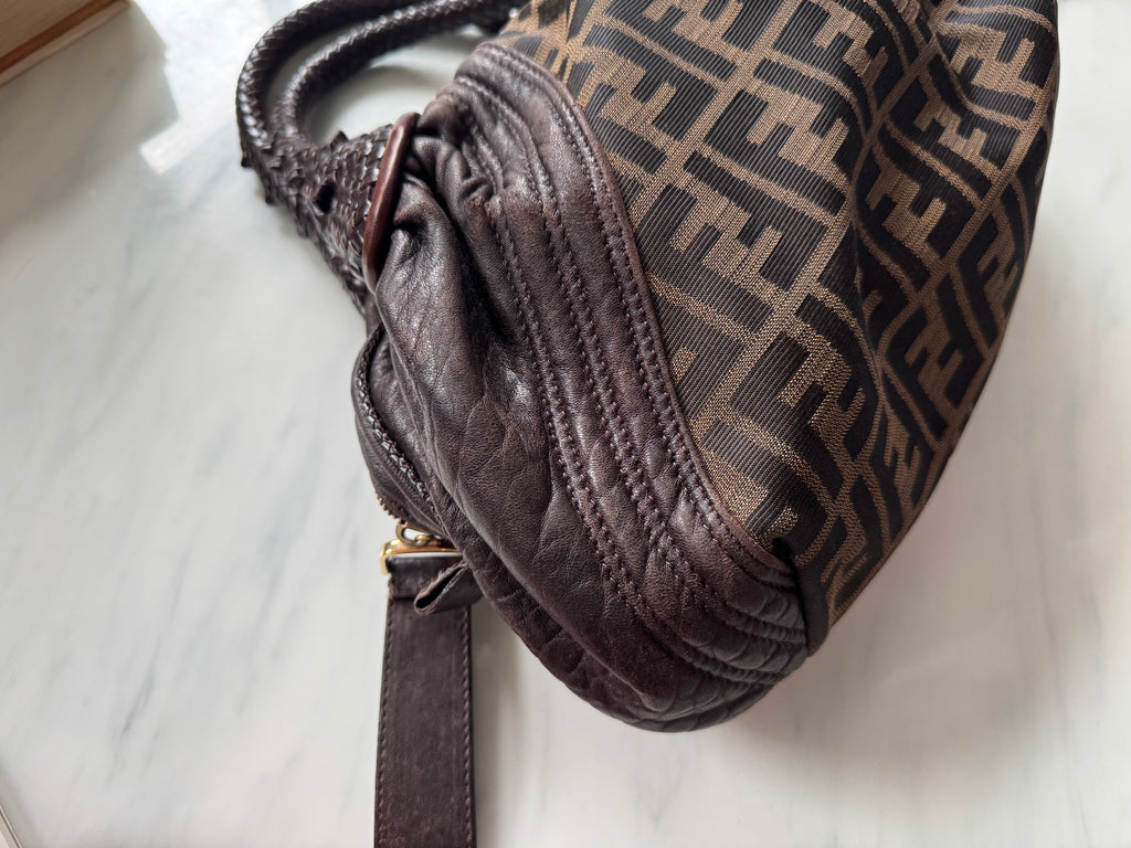 Vintage Fendi Spy Zucca Canvas Bag