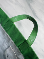 Vintage Bottega Veneta Leather Green Hand Bag