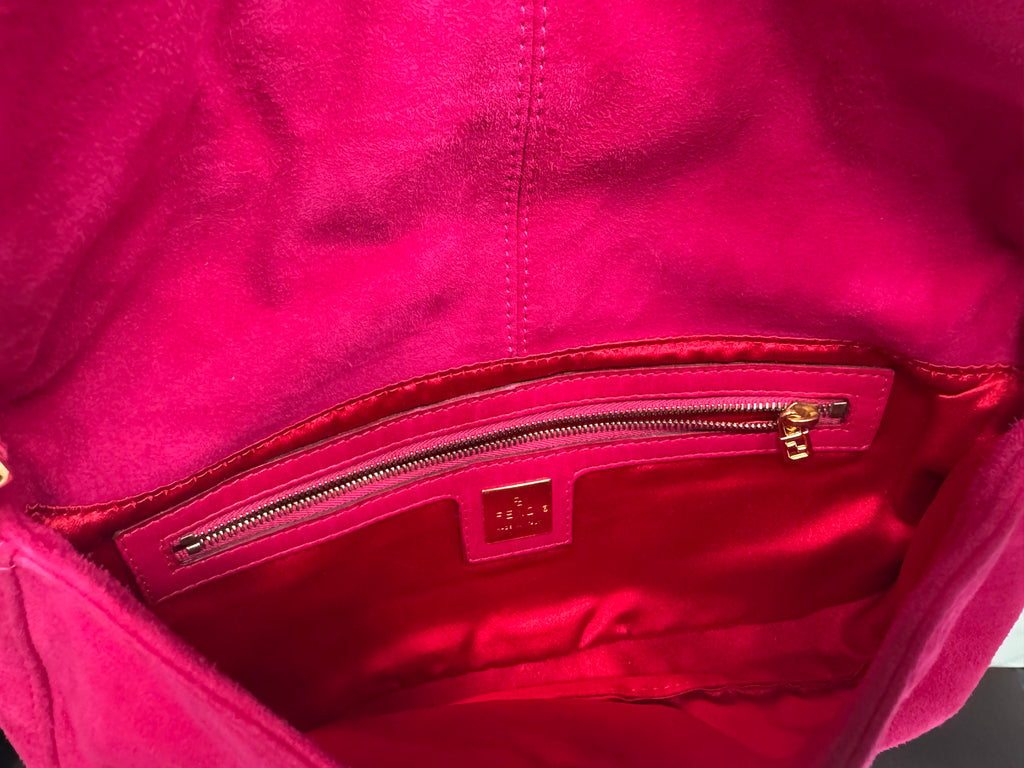 Vintage Fuchsia Fendi Suede Bag