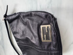 Vintage Fendi Leather Mamma Shoulder Bag in Black