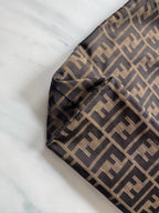 Vintage Fendi Zucca Canvas Tote Bag Nylon Brown