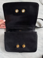 Vintage Gucci Shoulder Black Leather Bag