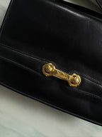 Vintage Gucci Shoulder Black Leather Bag