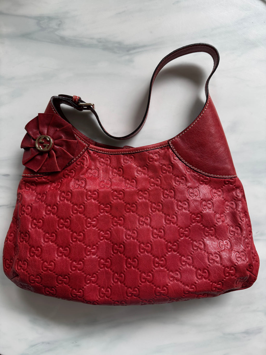 Vintage Gucci Red Leather Bag