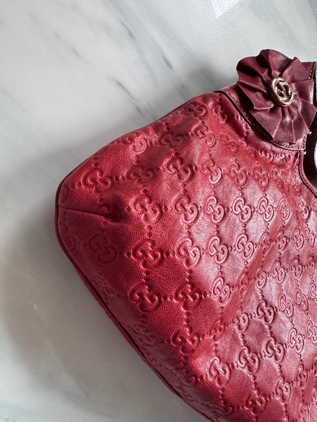 Vintage Gucci Red Leather Bag