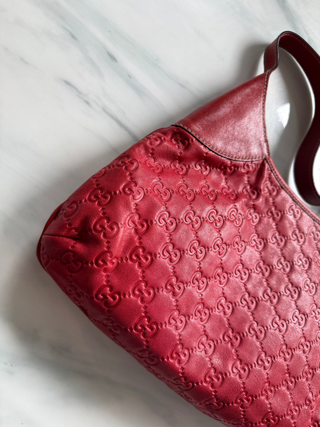 Vintage Gucci Red Leather Bag
