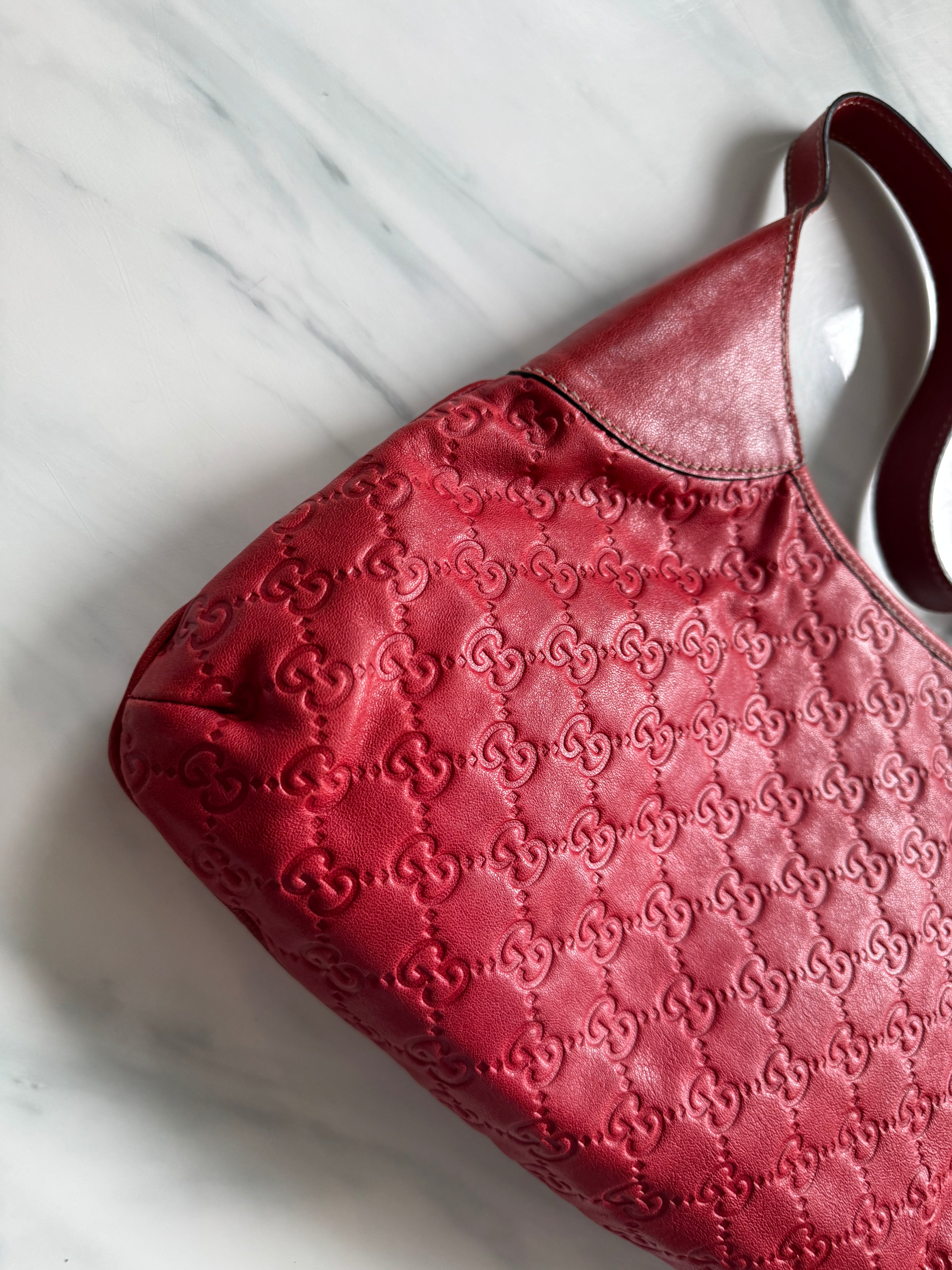 Vintage Gucci Red Leather Bag