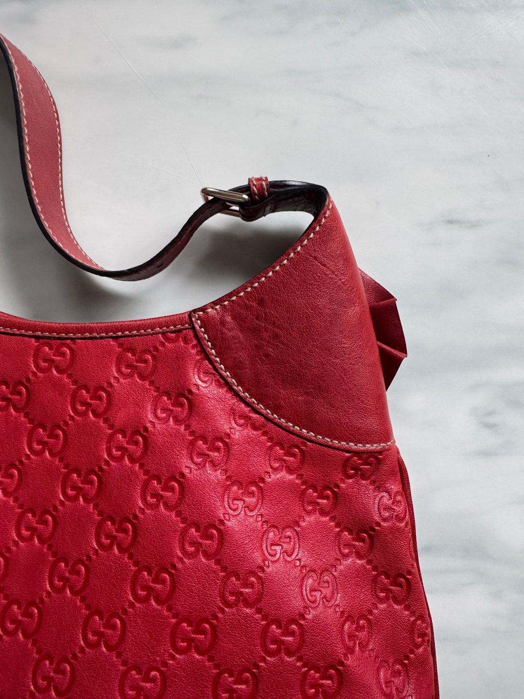 Vintage Gucci Red Leather Bag