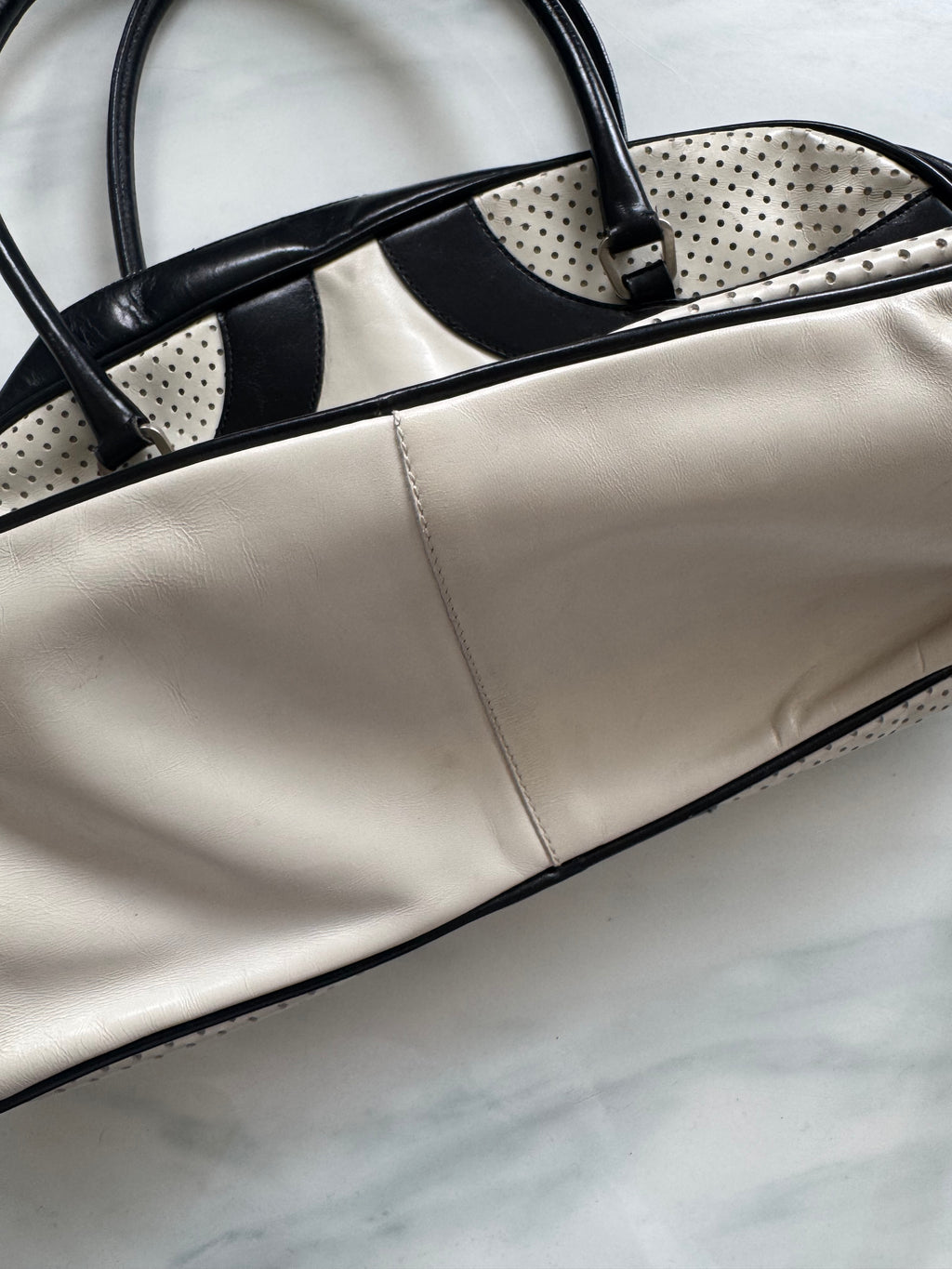 Vintage Prada 2000's Vitello Bowling Bag
