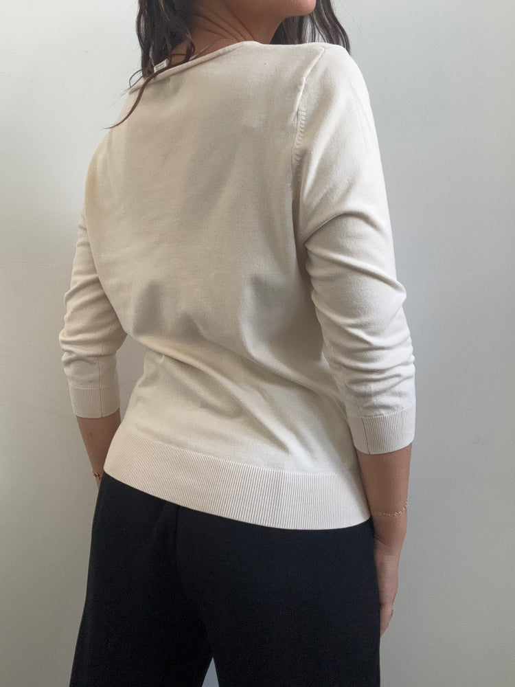 Vintage Lightweight Knit Wrap-Style Sweater Size Large