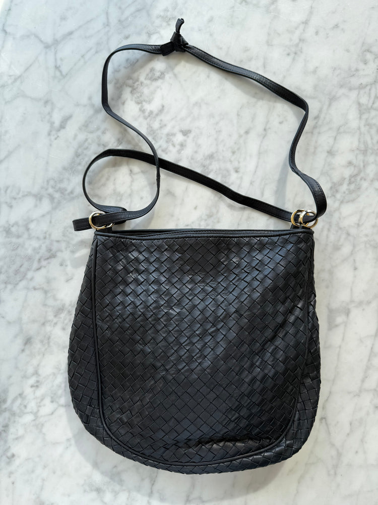 Vintage Bottega Veneta Leather Shopper Bag