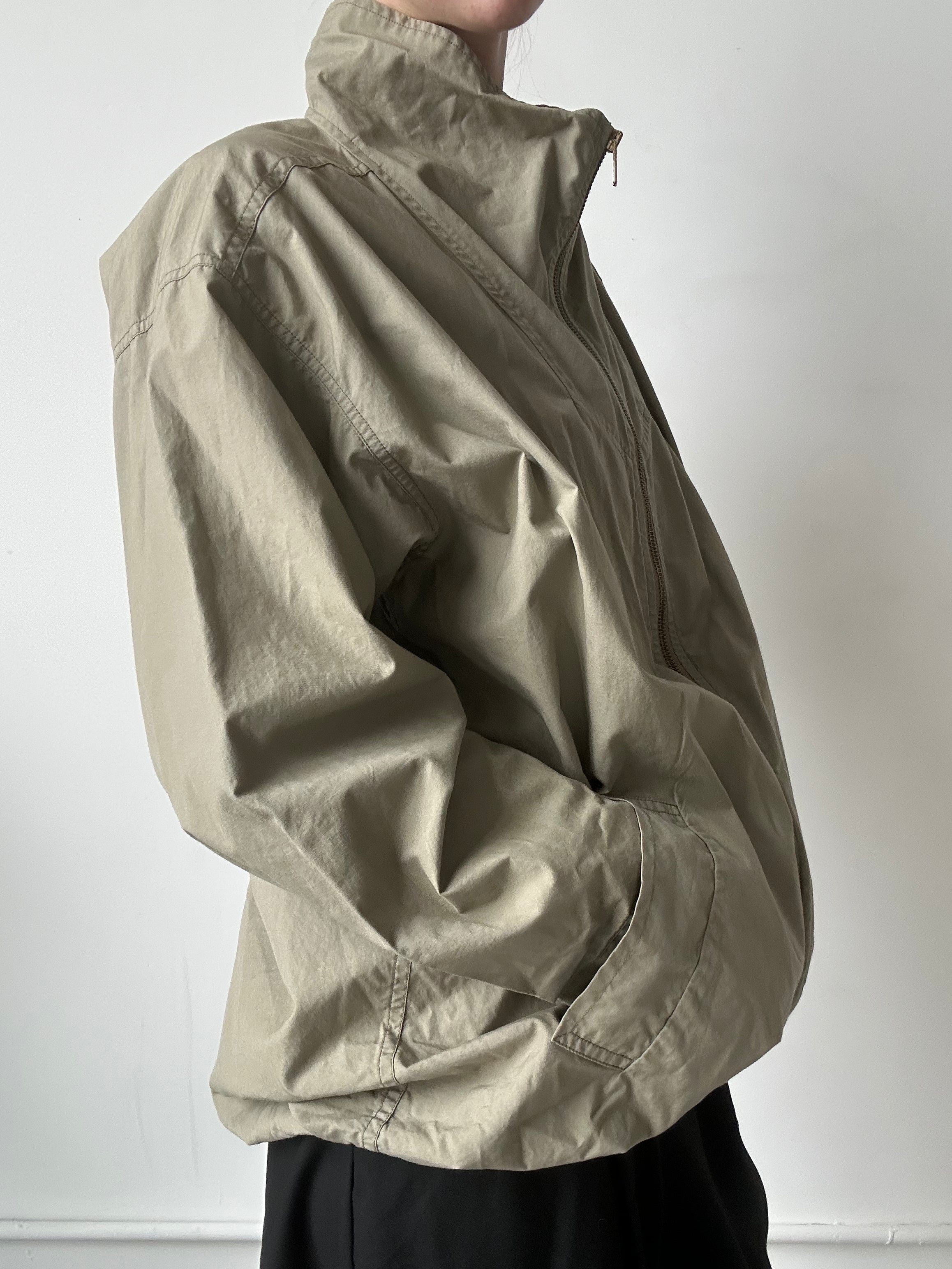 Vintage Taupe Calvin Klein Windbreaker Drawstring Jacket Size Small