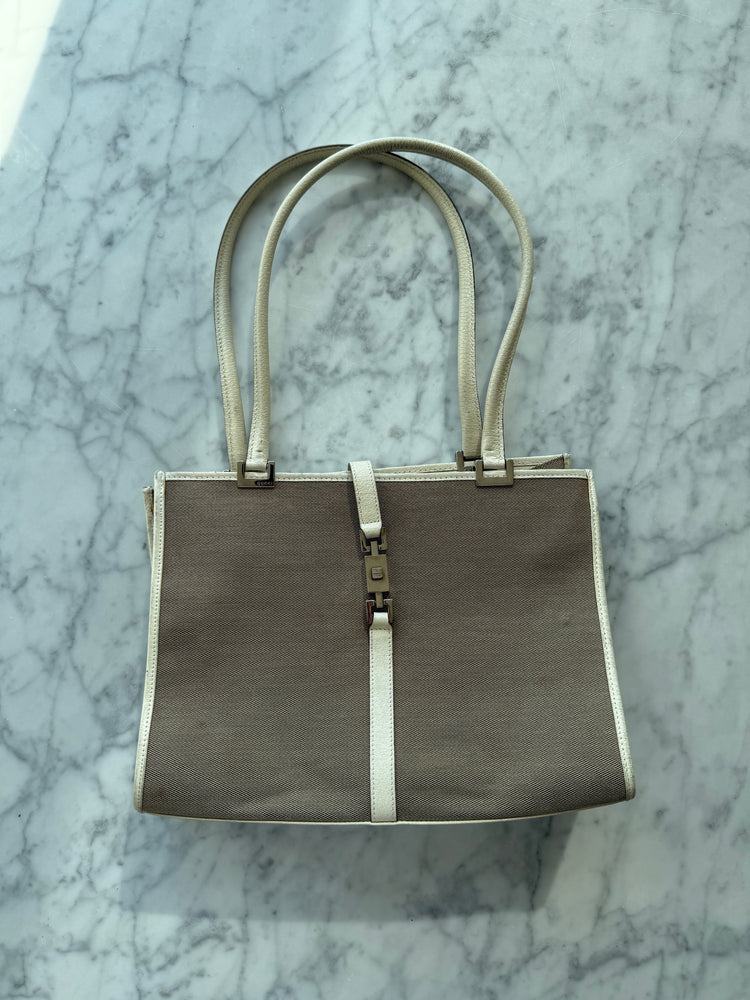 Vintage Gucci Beige Jackie Shoulder Bag