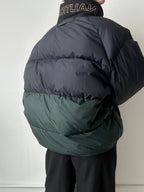 Vintage Reversible Green Black Watch Plaid Bomber Jacket Size Large