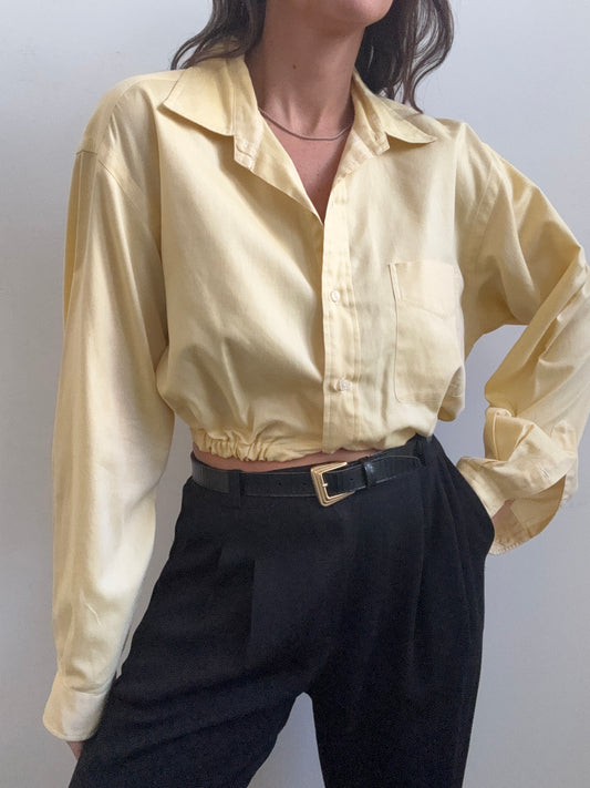 Vintage Reworked Yellow Ralph Lauren Button-Up Size Small
