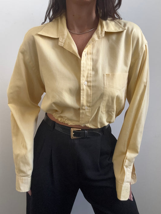 Vintage Reworked Yellow Ralph Lauren Button-Up Size Small