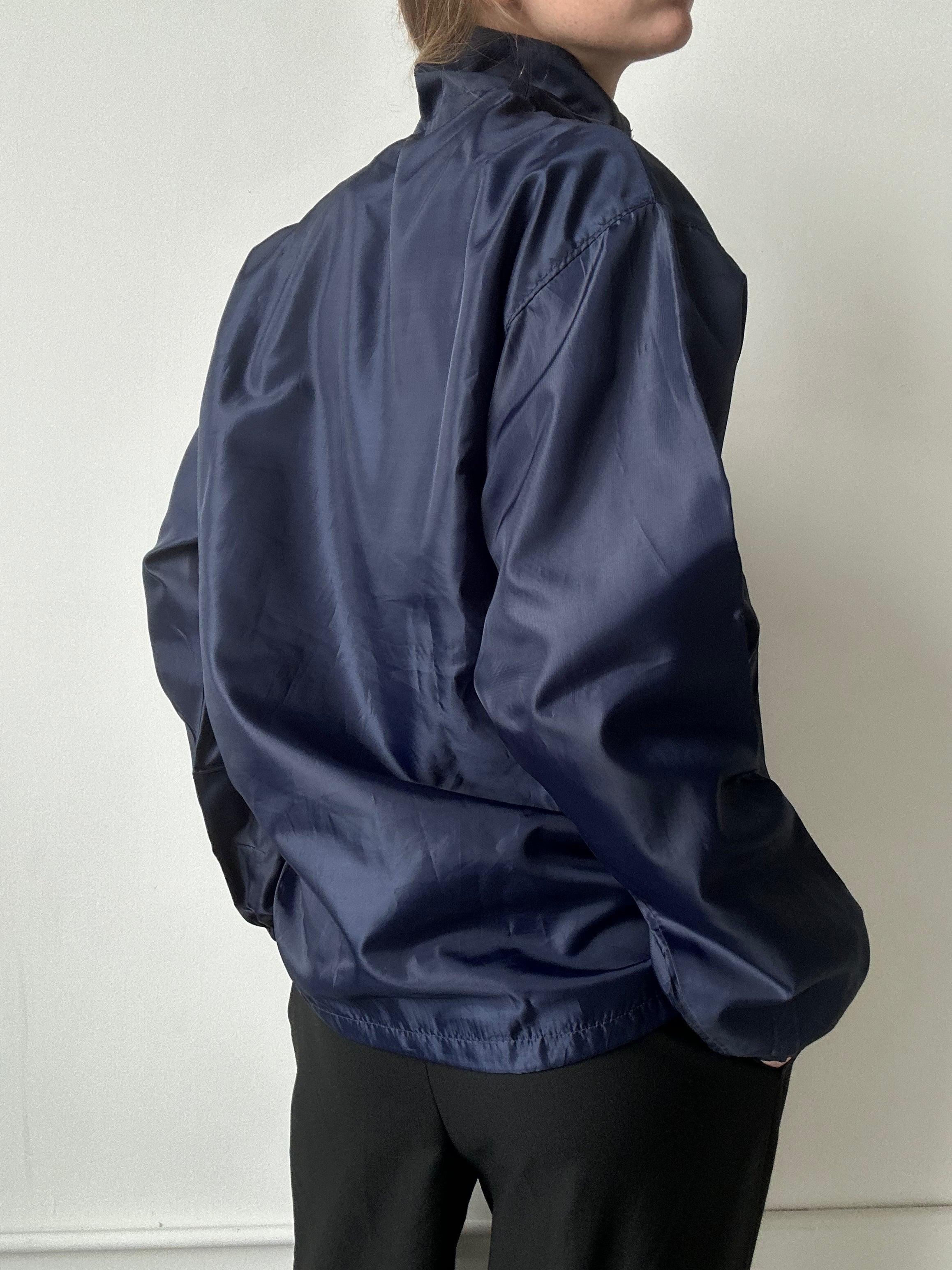 Vintage Navy Blue USA Olympic Windbreaker Jacket Size Large