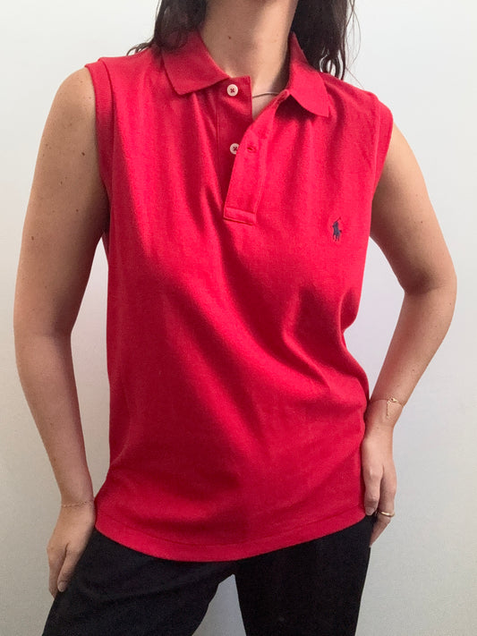 Vintage Ralph Lauren Red Polo Vest Size Large