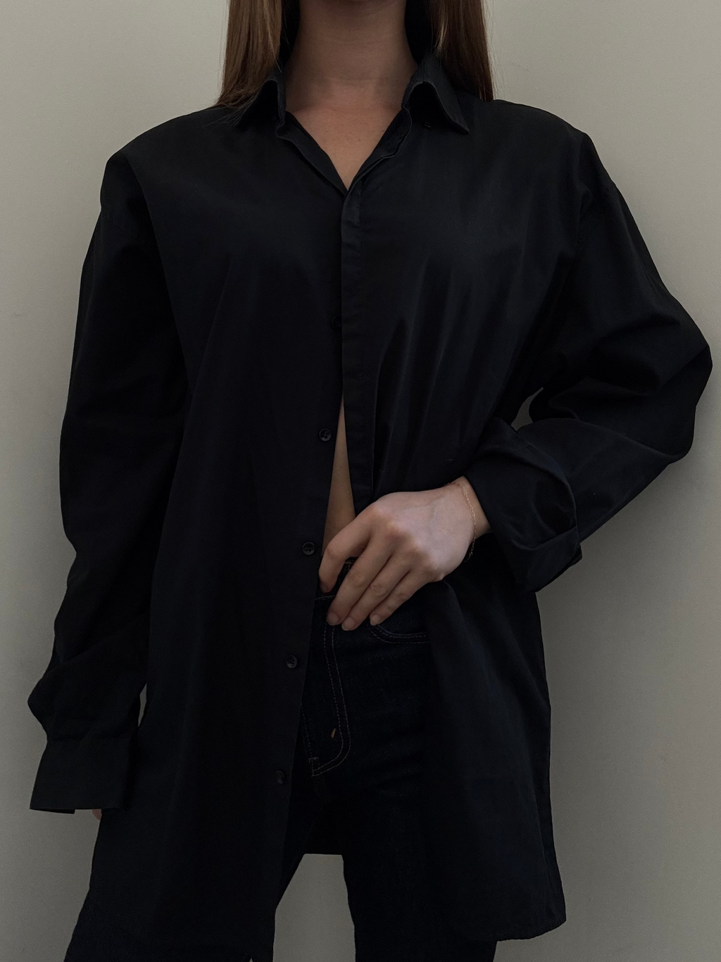 Vintage Versace Black Button-Up Size Large