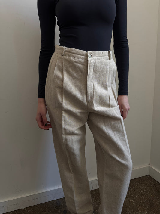 Vintage 80'S Linen Trouser Size 6/8