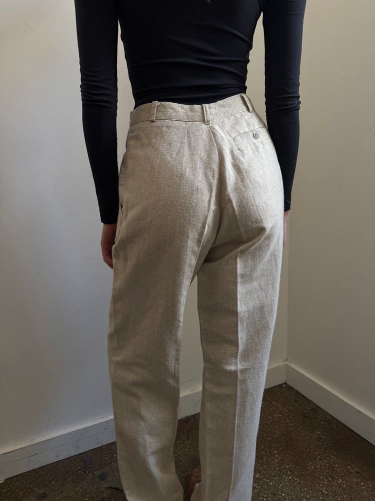 Vintage 80'S Linen Trouser Size 6/8