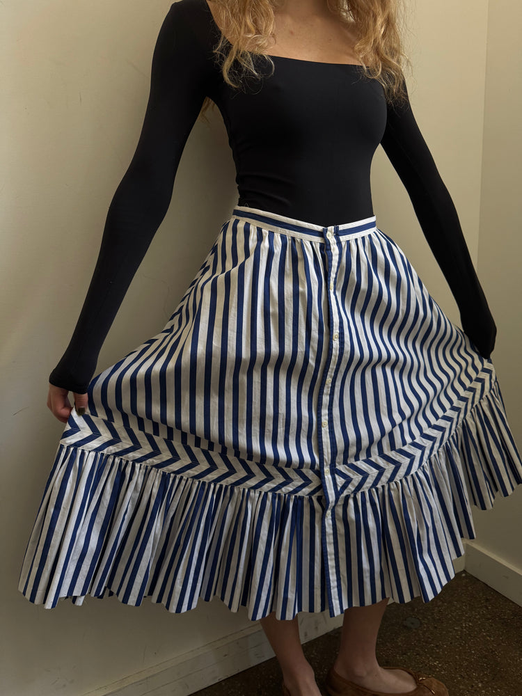 Vintage Ralph Lauren Striped Cotton Skirt Size Small