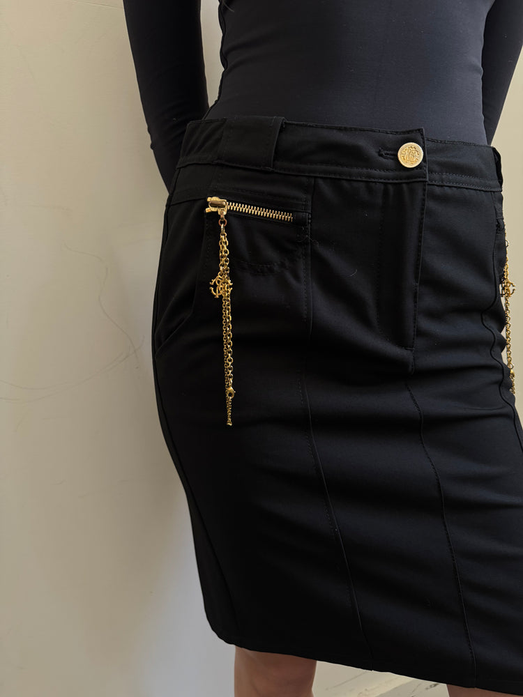 Vintage Roberto Cavalli Chain Pencil Skirt Size 0/2