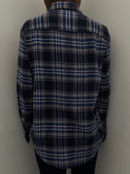 Vintage Blue Plaid Flannel Size Large