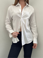 Vintage White Fitted Button Up Size Medium