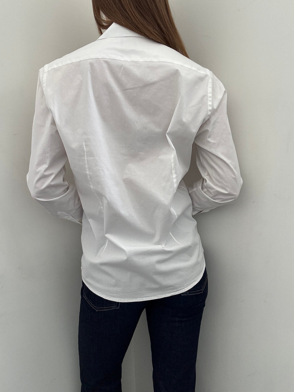 Vintage White Fitted Button Up Size Medium