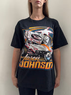 Vintage Washed Black Race Graphic Tee Size L