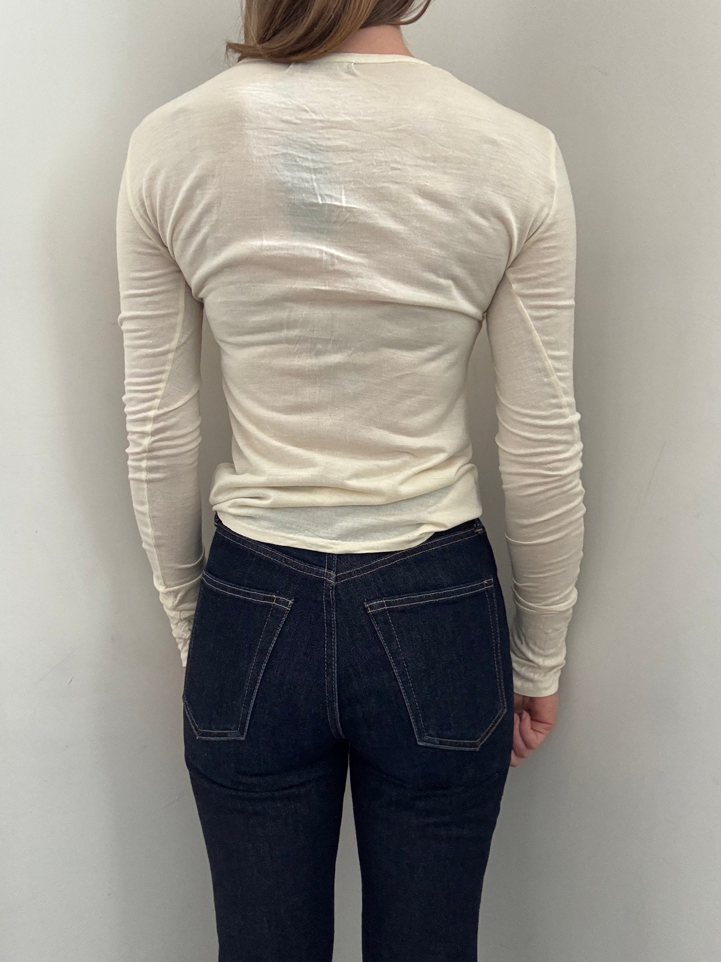 Vintage Ralph Lauren Ruffle Long Sleeve Blouse Size XS