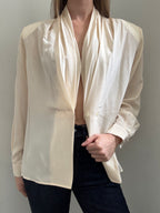 Vintage Cream Blouse Jacket Size Large