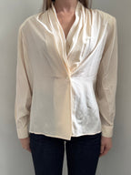 Vintage Cream Blouse Jacket Size Large