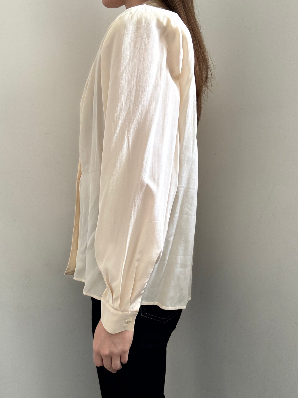 Vintage Cream Blouse Jacket Size Large