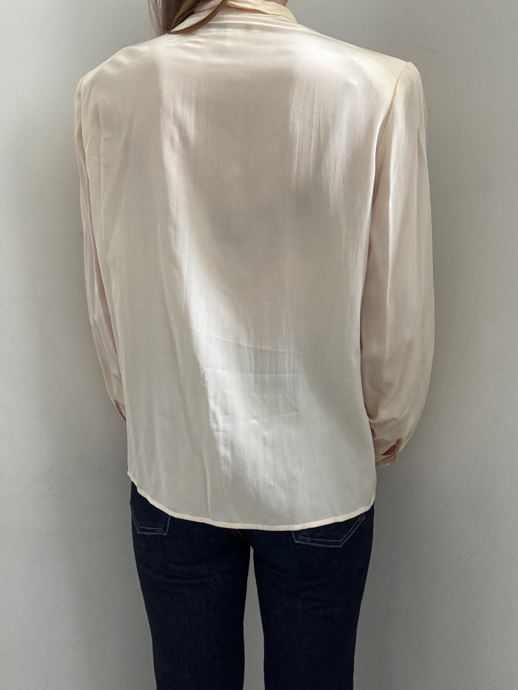 Vintage Cream Blouse Jacket Size Large