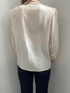 Vintage Cream Blouse Jacket Size Large
