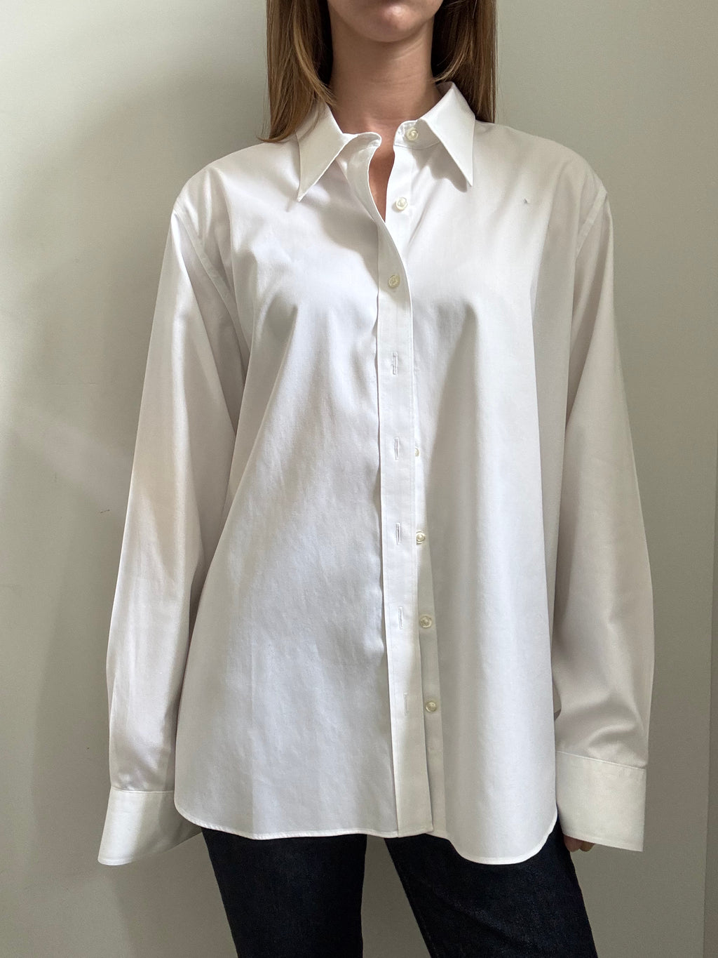 Vintage White Classic Button Up Size Large