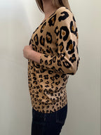 Vintage Cheetah Print Quarter Sleeve Cardi Size Medium